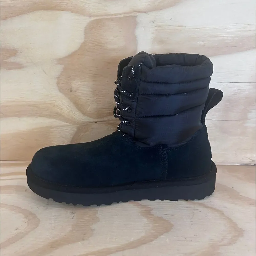 UGG - X Stampd Lace-Up - Winter Boots - Black - Women's - 7 - S/N 1119192
